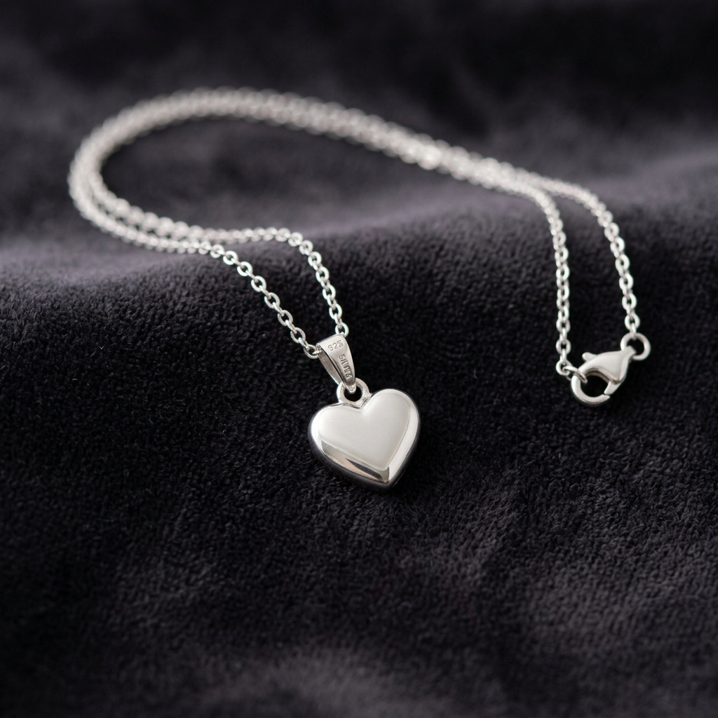 Sterling Silver Heart Pendant Necklace